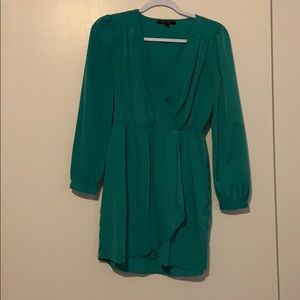 Cute teal wrap styled dress